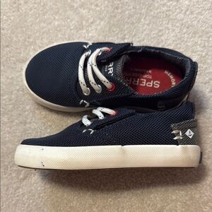 Sperry Blue and White Sneakers with Contrast Laces